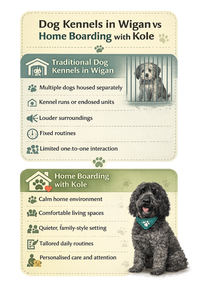 Dog Kennels in Wigan vs Home Boarding Comparison – Pet Getaway